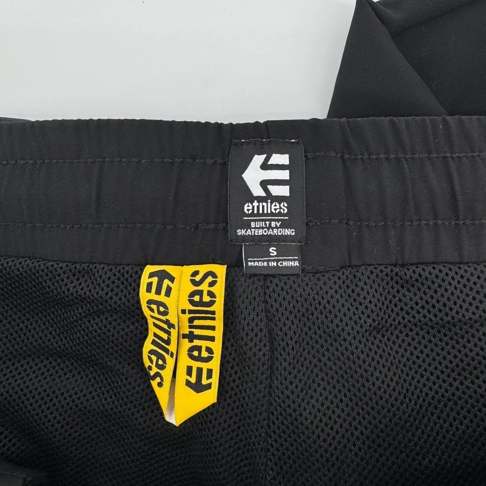Etnies Mens‎ Black Skate Jogger Pants Mesh Lined Elastic Waist Small RN95182